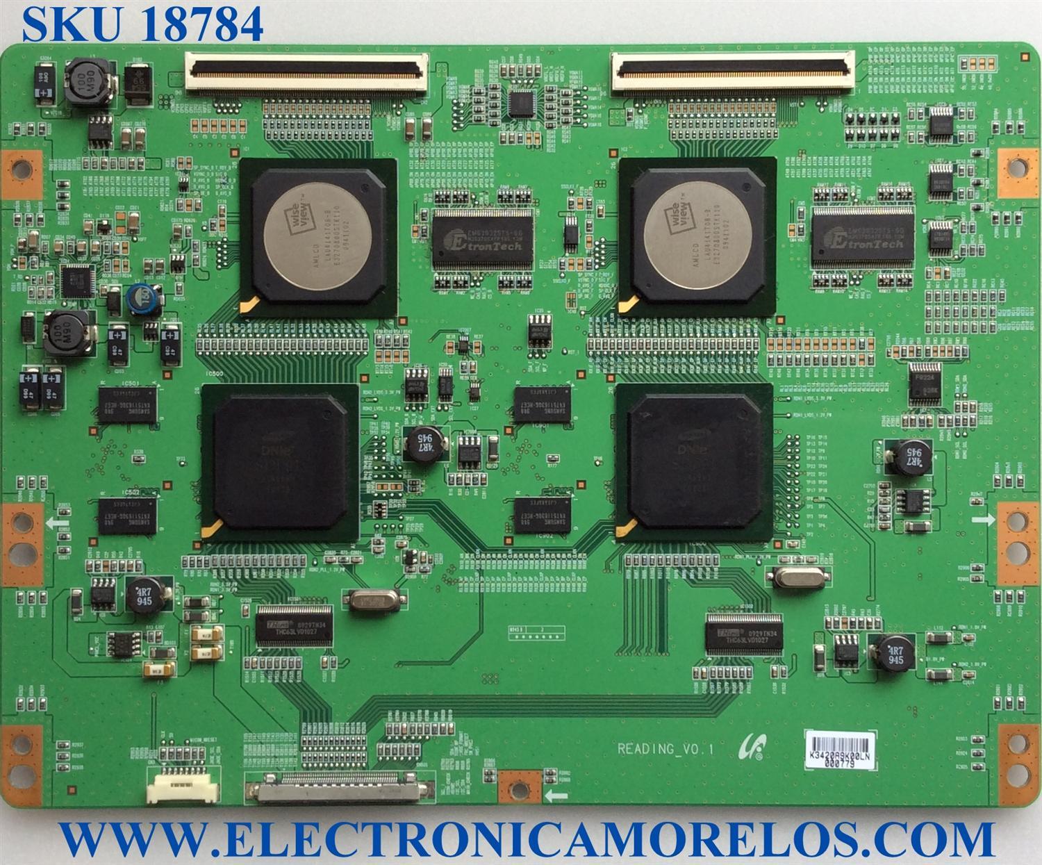 T-CON / SAMSUNG LJ94-03420A / READING_V0.1 / 3420A / PANEL`S LTF550HH03 / LTF550HH03-A01 / MODELO UN55B8000XFXZA / PARTES SUSTITUTAS LJ94-03419A / BN81-03706A / LJ94-03421A